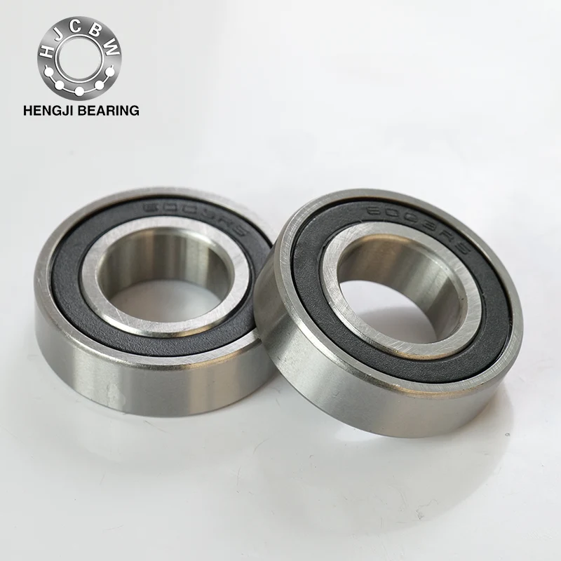 Snap Ring Groove နှင့်အတူ 6003rs နက်ရှိုင်းသော groove ဘောလုံးဝက်ဝံ